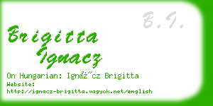 brigitta ignacz business card